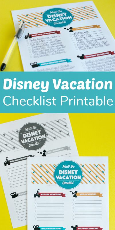 Make the Most of Your Family Disney Vacation + Printable Checklist ...