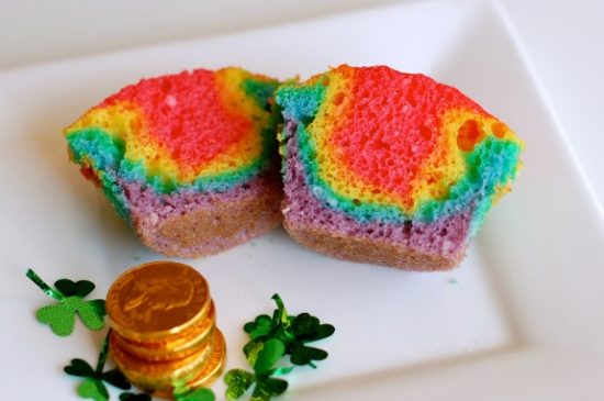 Rainbow Cupcakes and Toppers for St. Patrick's Day - Make and Takes