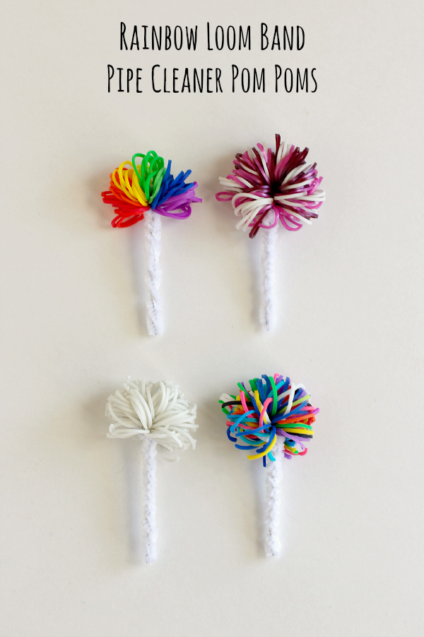 Rainbow Loom Pipe Cleaner Pom Poms - Make and Takes