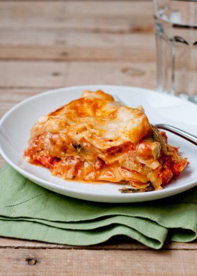 Slow-Cooker Roasted Vegetable Lasagna - Make and Takes