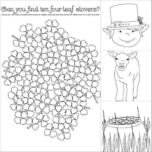 Spring And St Patrick S Day Coloring Pages Make And Takes