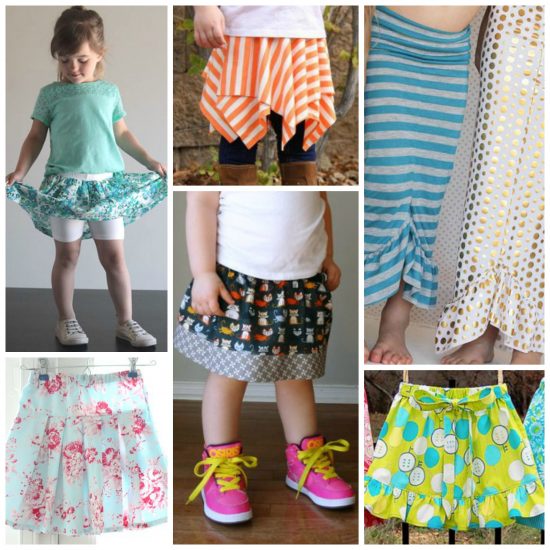 16 jednoduché šicí sukně pro dívky