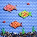 Yarn Wrapped Cardboard Fish Kids Craft - Make and Takes