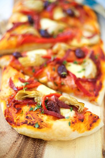 Antipasto Flatbread Pizza - Make and Takes