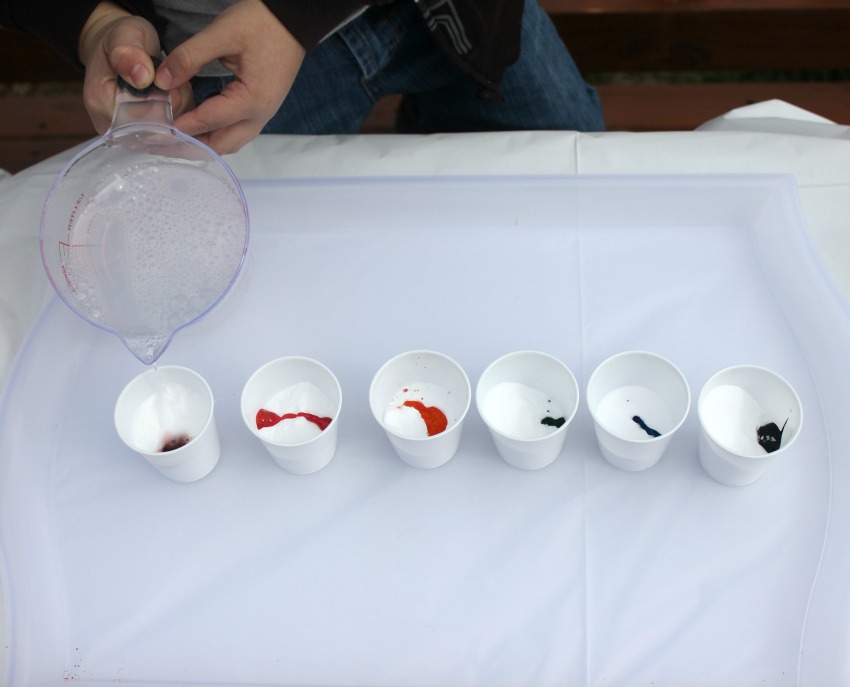 Baking Soda and Vinegar Rainbow Science Make and Takes