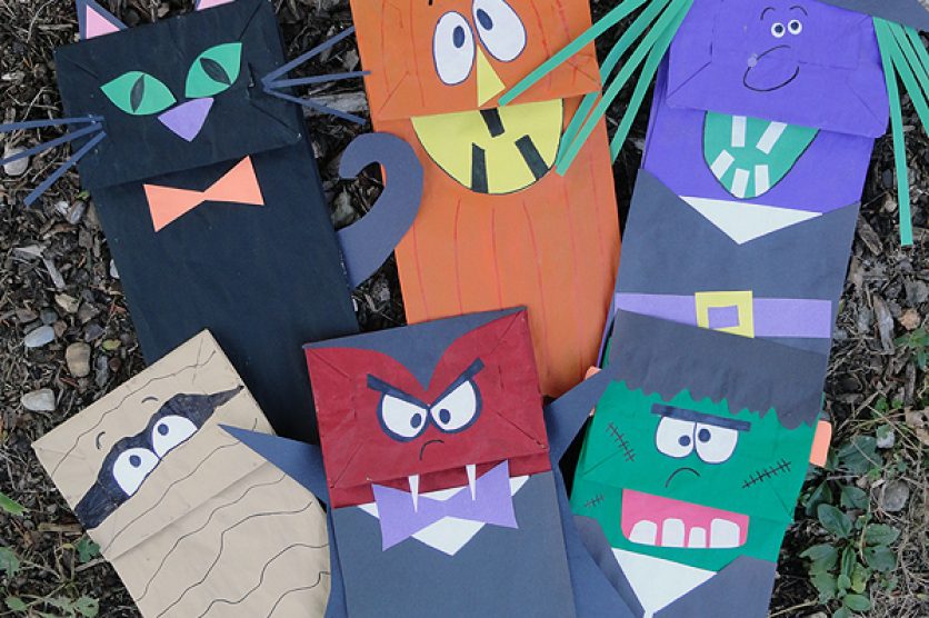 Halloween Paper Bag Puppets
