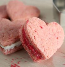 Heart Cookie Sandwich for Valentines