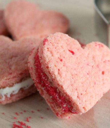 Heart Cookie Sandwich for Valentines