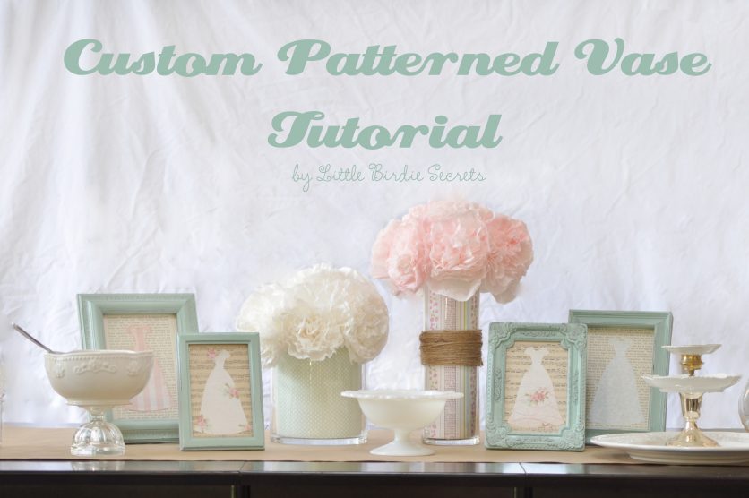 custom patterned vase wedding centerpiece idea tutorial
