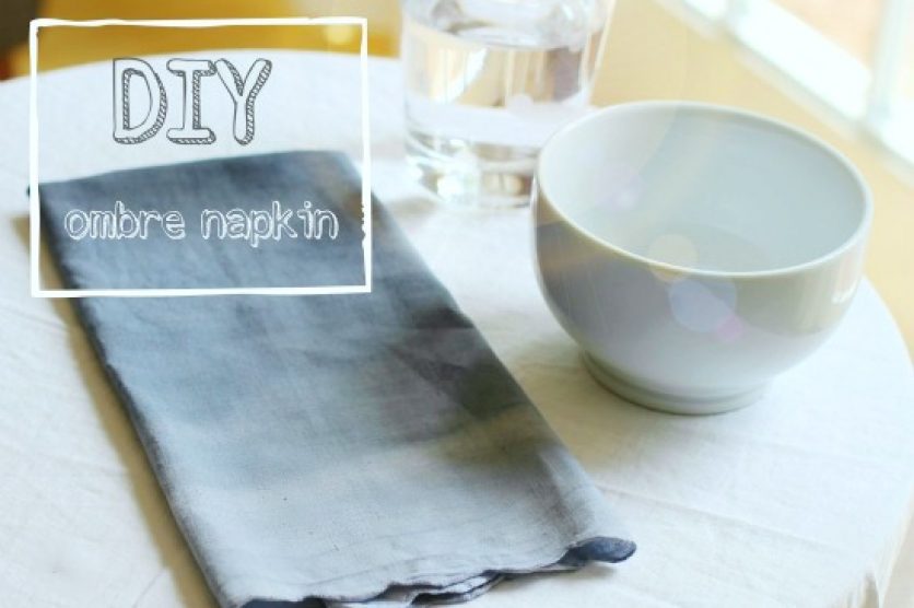 diy ombre napkin project