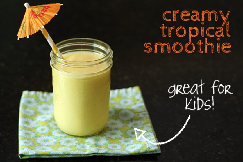 Creamy tropical smoothie for kids