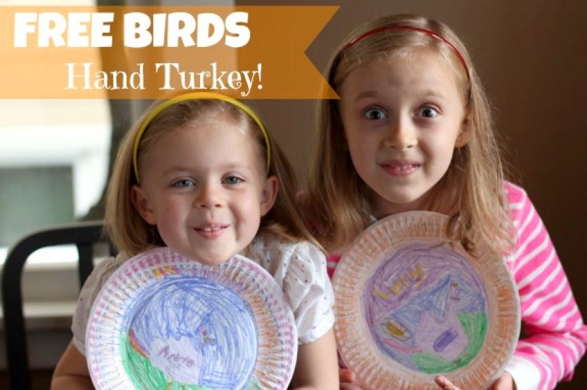 Make a Hand Turkey with Free Birds makeandtakes.com