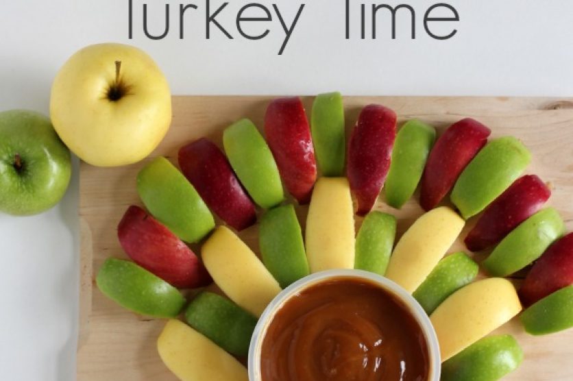 Apple Dipping Thanksgiving Turkey Platter