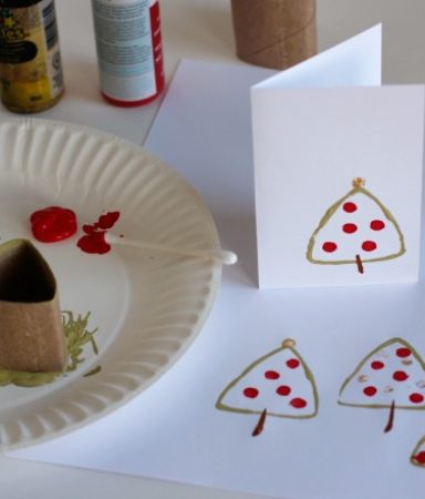Making Cards with Paper Tube Trees @makeandtakes.com