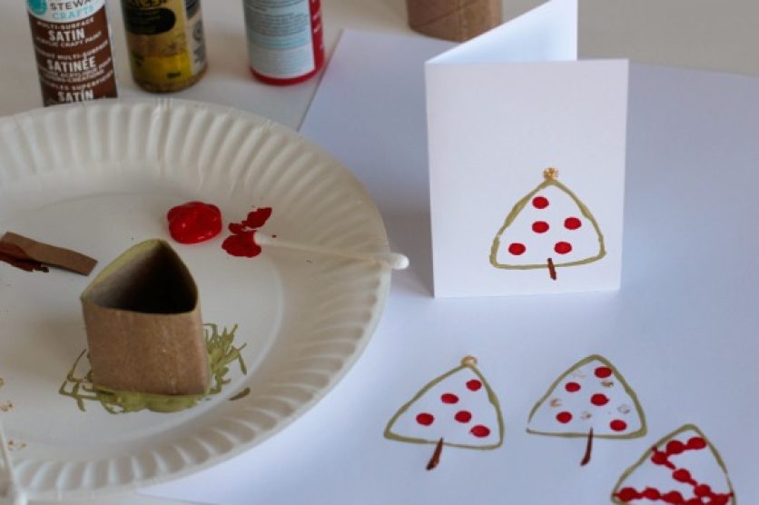 Making Cards with Paper Tube Trees @makeandtakes.com