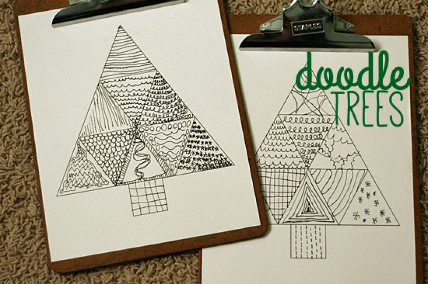 Doodle trees drawing project