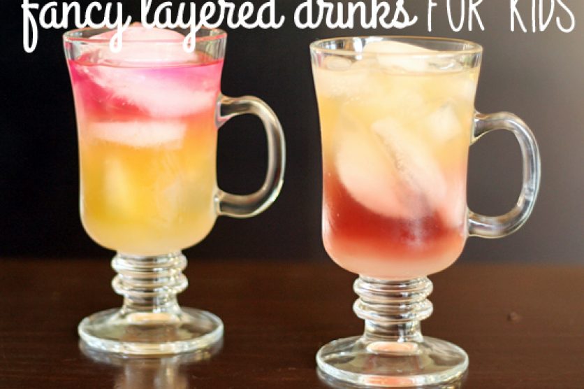 Fancy layered drinks for kids
