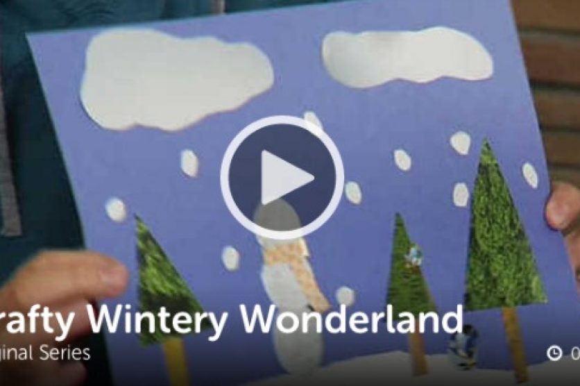 Kids Craft Winter Wonderland Scene @makeandtakes.com