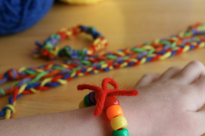 Making Rainbow Friendship Bracelets