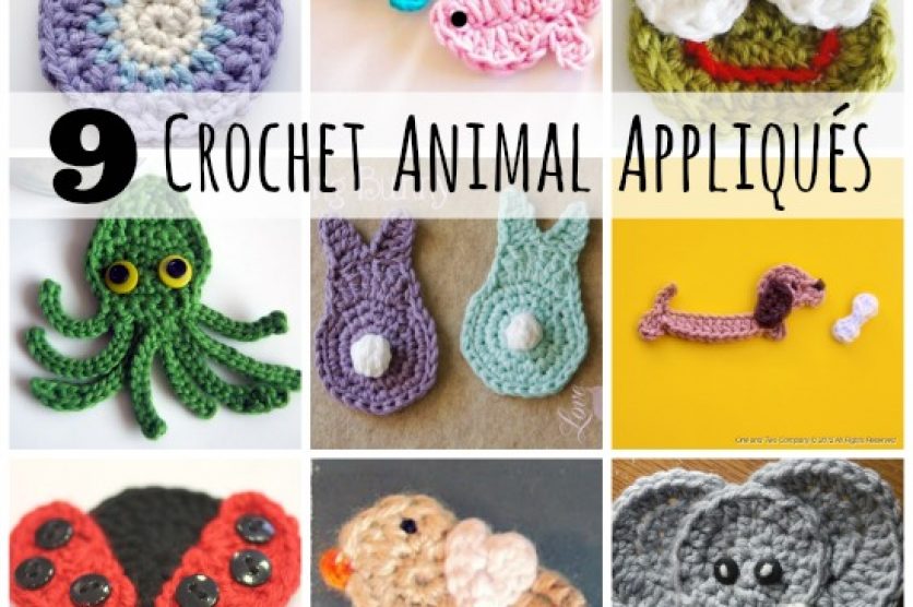 9 Crochet Animal Applique Patterns