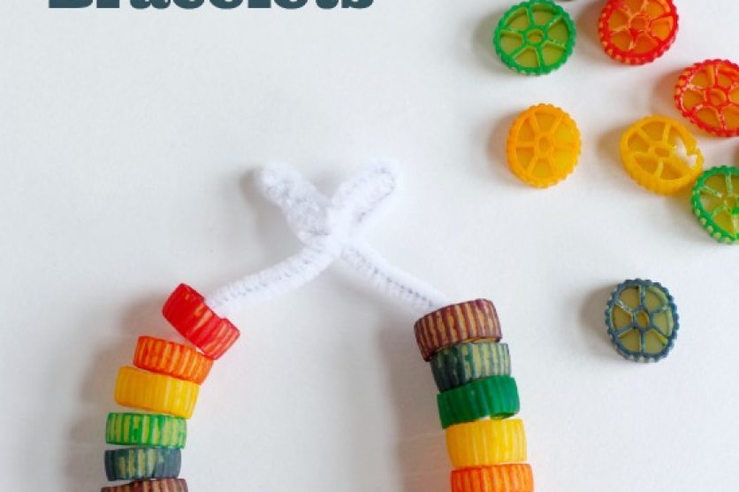 Rainbow Colored Pasta Bracelets for Kids to Make.jpg