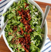 Arugula Salad with Bacon Vinaigrette Dressing