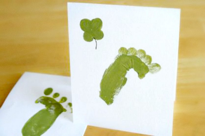 Painted Handprint Leprechaun Feet