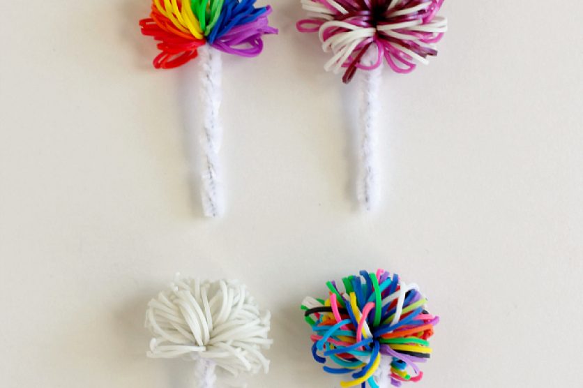 Rainbow Loom Band Pipe Cleaner Pom Poms