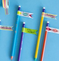 Washi Tape Pencil Flags Teacher Gift