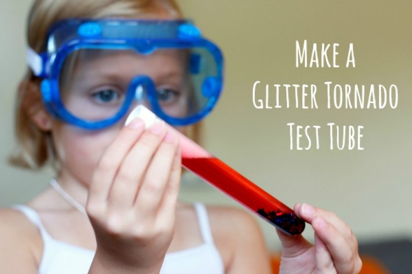 Making a Glitter Tornado Kids Craft