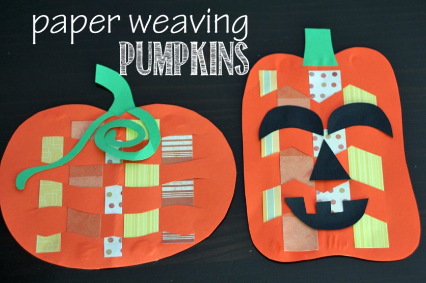 Paper weaving pumpkins