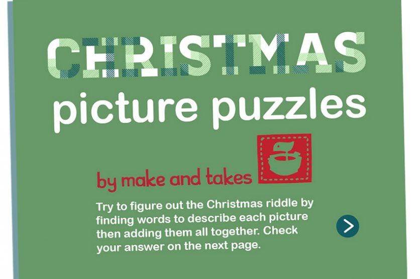A fun game for Christmas: figure out these picture puzzles.