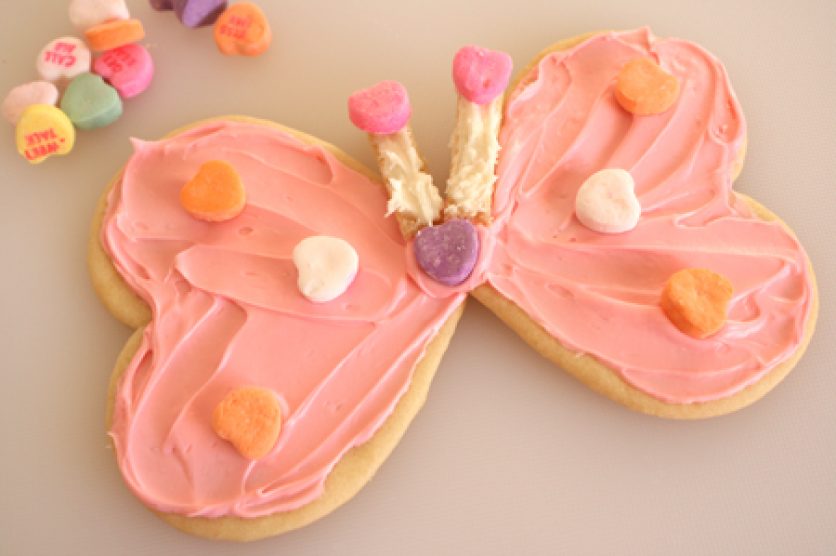 Heart Shaped Butterfly Cookie