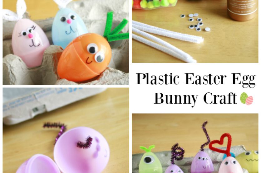 Plastic Easter Egg Bunny Kids Craft