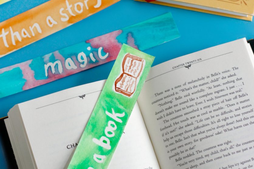 Watercolor Masking Fluid Bookmarks Craft