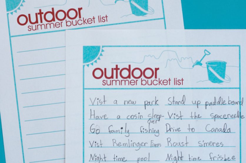 Outdoor Summer Bucket List for Families