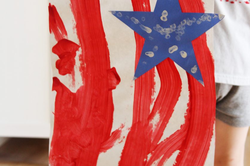 Paint a patriotic banner for the 4th of July!
