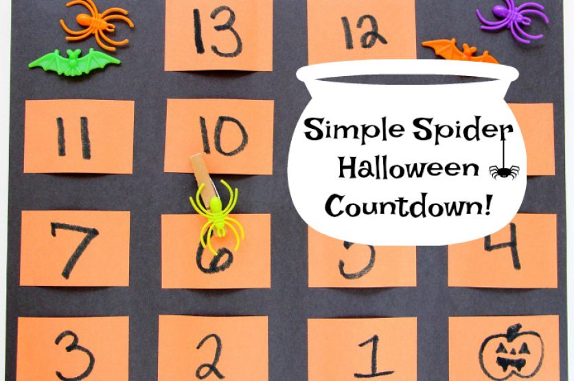 Simple Spider Halloween Countdown