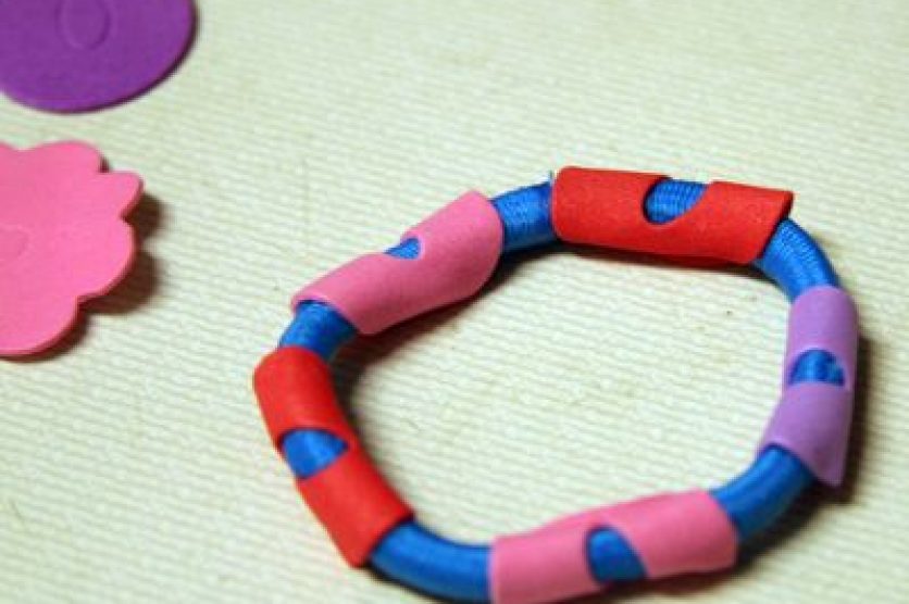 Embellishing Elastic Band Bracelets