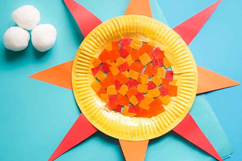 What better way to catch the sun’s rays than with this Easy Paper Plate and Contact-Paper Suncatcher Craft. Layer tissue paper for a stained-glass effect!