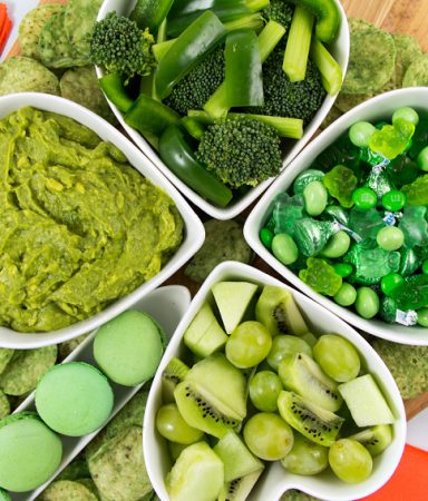 savory sweet and salty st patricks day snack board