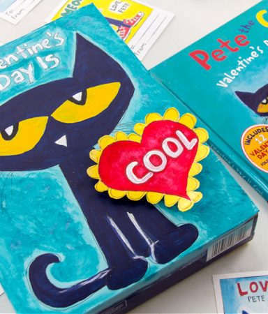 valentines day pete the cat book and box for valentines