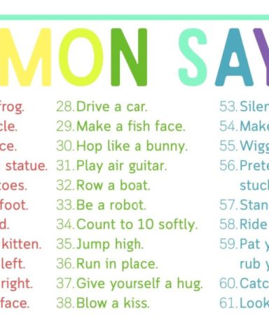 Simon says for kids