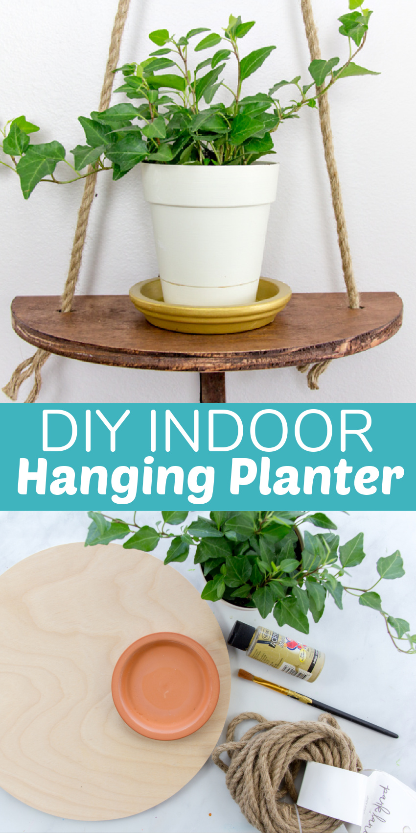 diy indoor hanging planter pinterest