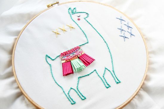 Maker Mama Llama Embroidery Pattern - Make and Takes