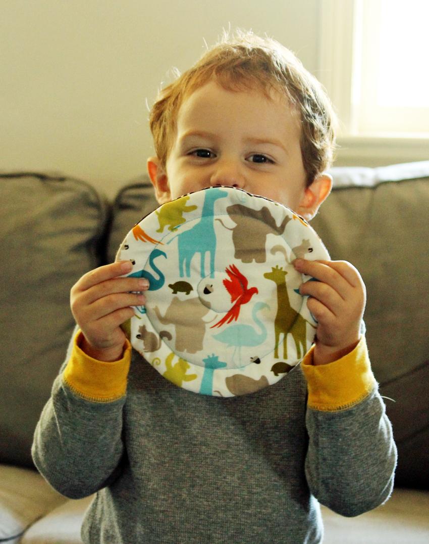 Fabric Frisbee for Indoor Play Make and Takes