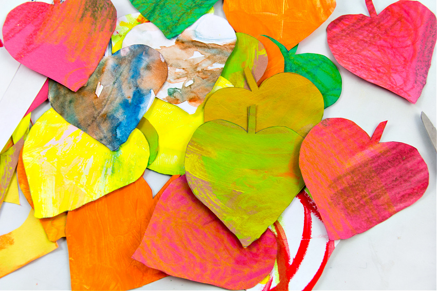 fall leaves cut out of childrens art