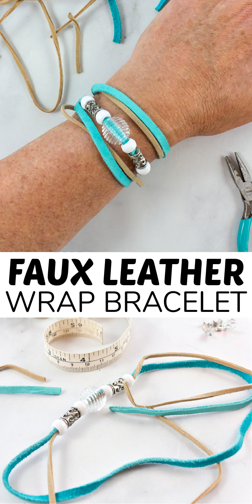 faux leather wrap bracelet tutorial pinterest