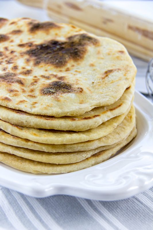 Simple Skillet Flatbread Recipe - only 4 ingredients! - Make and Takes