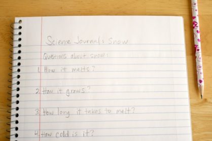 Creating a Science Journal about Snow
